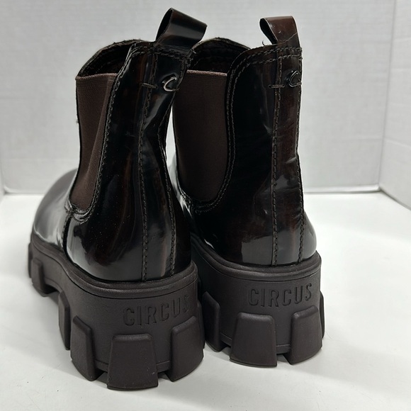 Circus by Sam Edelman Darielle Platform Lug Sole Boots Chestnut Brown Size 11 - Picture 3 of 9